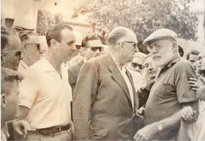 Hemingway in Jaén bullring, October 1960