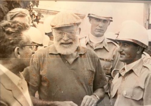 Hemingway in Jaén bullring, October 1960