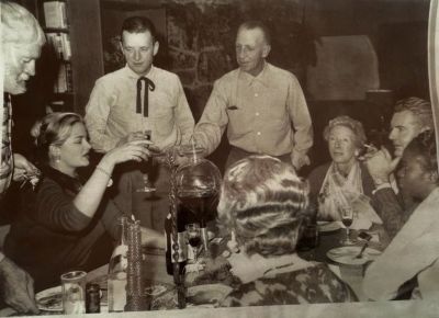 The Hemingways at home, with Lola