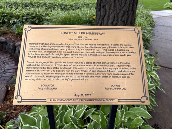 The plaque explaining the impetus and inspiration and acknowledging the donors and creators